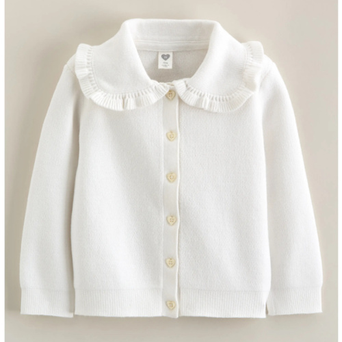 Sweet Collar Cardigan - White, 3M