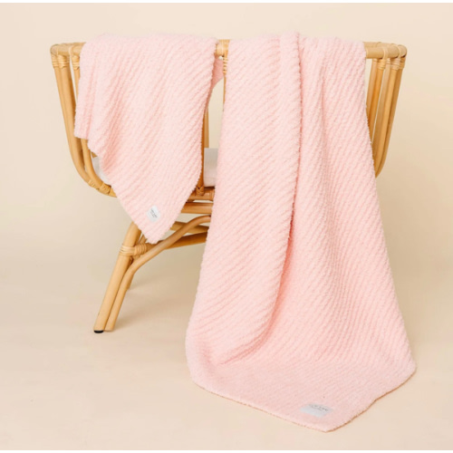 Chenille Blanket - Blush Pink - Small & Large