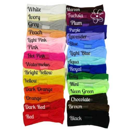 Nylon Elastic Headbands - 2.5" Wholesale Headbands Your Choice - DIY Interchangeable Stretch Headbands 2.5 inches, Soft Headbands