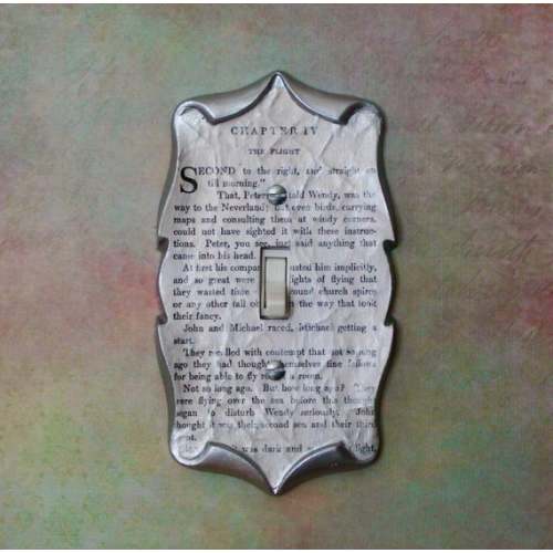 Peter Pan Neverland Decoupage Book Page Light Switch Cover - Etsy