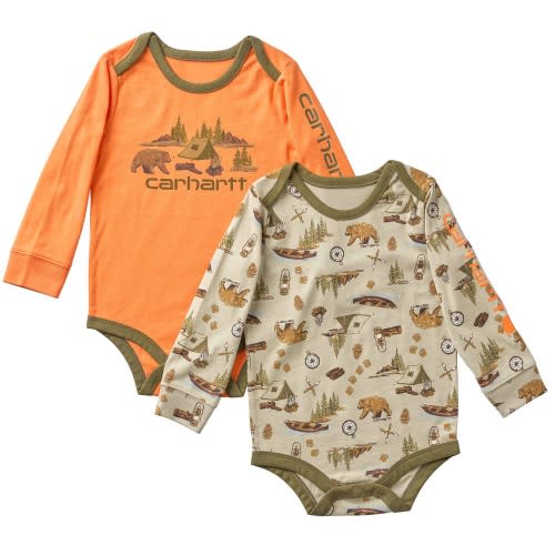 Boys' 2-Piece Long Sleeve Outdoor Bodysuits Set 12m (Baby)