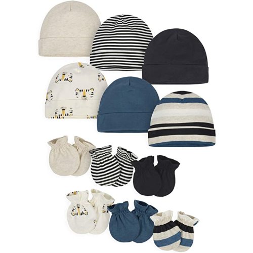 Onesies Brand Unisex Baby 12-piece Cap and Mitten Set