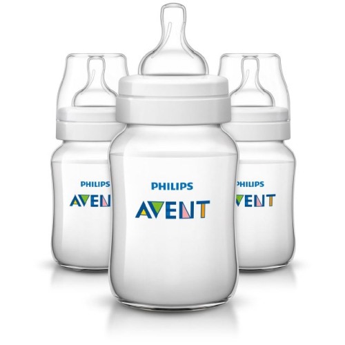 Philips Avent Anti-colic Baby Bottles Clear, 9 Ounce (3 Count)