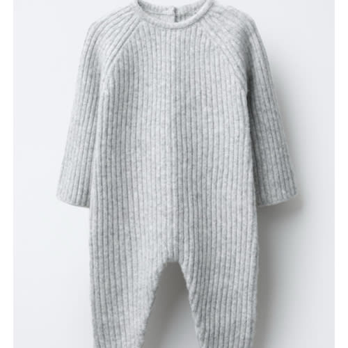RIBBED KNIT JUMPSUIT - Gray marl | ZARA United States