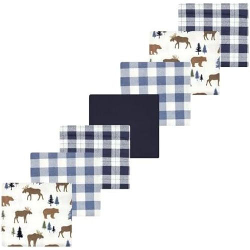 Luvable Friends Little Treasure Flannel Receiving Blankets 7pk