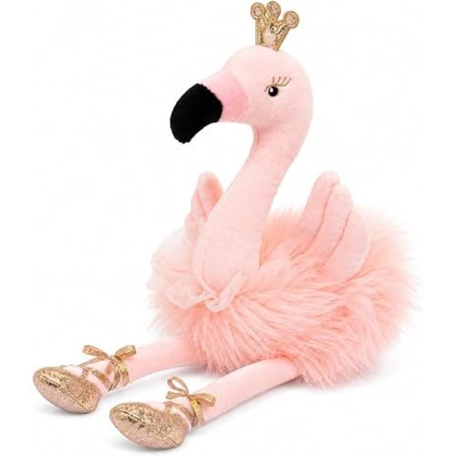 Ballerina Flamingo Stuffed Animal – 16.5” Plush Pink Flamingo with Tutu – Cute Ballet Gift for Girls