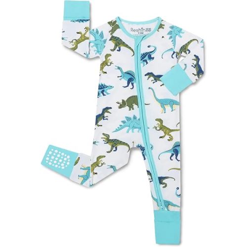 babee Reshinee Bamboo Viscose Baby Footie Pajama, Zipper Sleeper Boys Girls