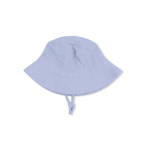 Muslin Bucket Hat, Blue Blizzard