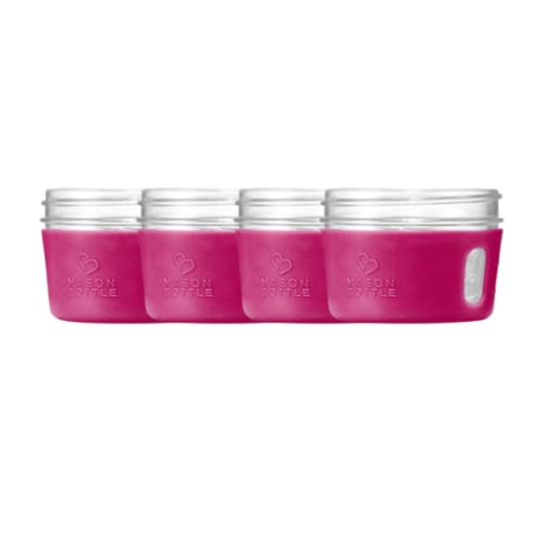 Mason Bottle Silicone Sleeve 4oz, 4pk - Closeout
