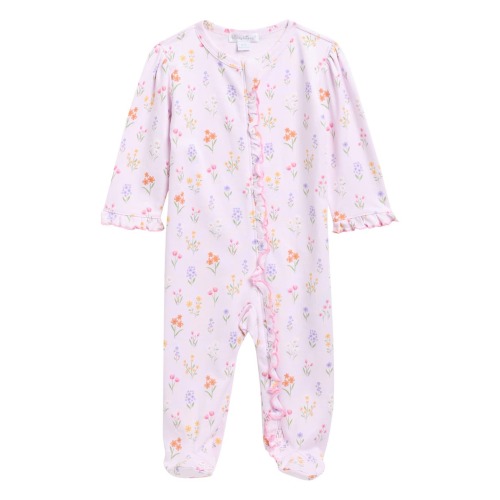 Floral Print Pima Cotton Footie