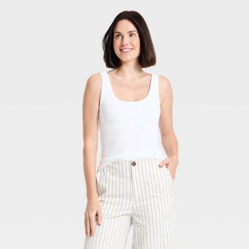 Women's Padded Bra Tank Top - A New Day™ White M