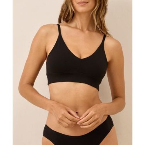 Pact Organic Cotton Women's Classic T-Shirt Bralette Underwear Black Large