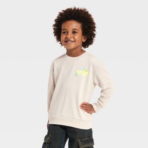 Toddler Boys' French Terry Crewneck Sweater - Cat & Jack™ Gray 3T
