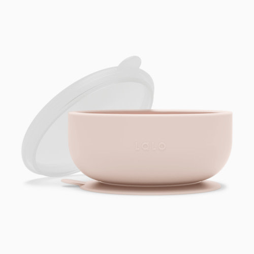 Lalo Suction Bowl + Lid - Grapefruit