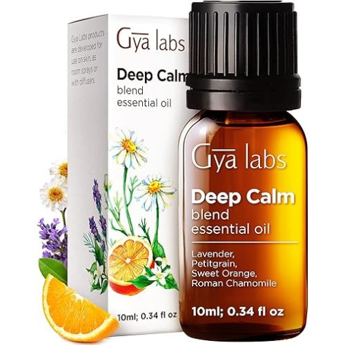Gya Labs Deep Calm Essential Oil Blend for Relaxation & Emotional Balance - 0.34 fl oz - Calm Aromatherapy Oils for Diffusers, Humidifiers, Aromatherapy - Suitable for Work, Home or Personal Use