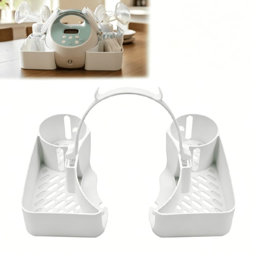 Organizer Compatible with Spectra S1/S2 Breast Pump, Portable Pump Organizer Tray with Handle Clamp, Hands-Free Pumping Station