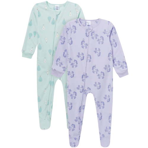 Gerber Baby and Toddler Neutral Microfleece 2-Way Zipper Blanket Sleeper Pajamas, 2-Pack, Sizes 0/3 Months - 5T
