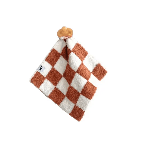 Checkered Plush Lovey | Copper