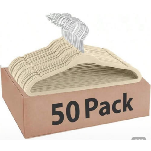 50 Pack Kids Hangers Velvet Clothes Hangers,H HOME-MART Non Slip Kids Coat Childrens Hangers Shirts, Pants & Dresses/Swivel Hook
