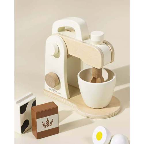 wooden stand mixer + accessories