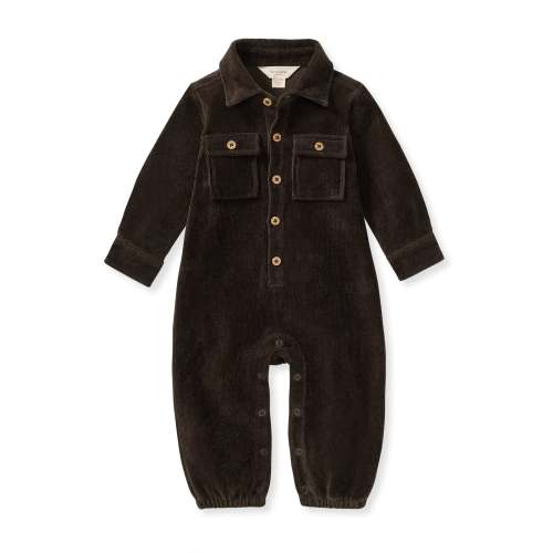 Knit Corduroy Organic Baby Boy Jumpsuit - Shadow – Burt's Bees Baby