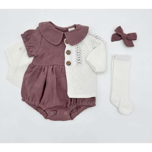 Plum Allie Romper Set – Olive and Cradle
