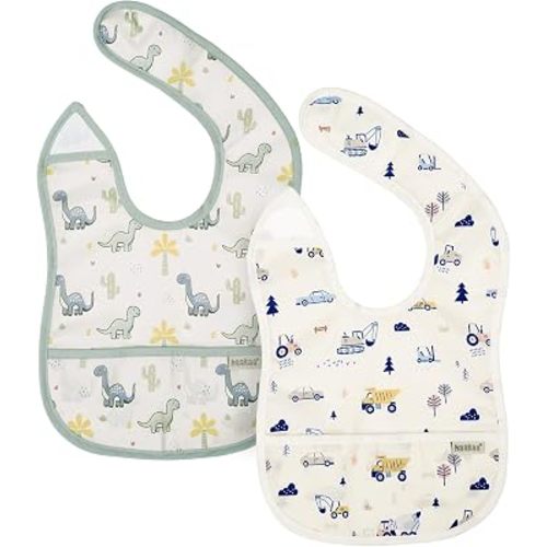 haakaa Waterproof Baby Bibs for Eating 2pcs for 6-24M