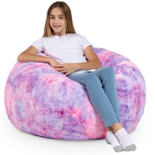 Trule Saxx 3 Foot Kids Bean Bag Chair - Plush Faux Fur - Fun Colors & Reviews | Wayfair