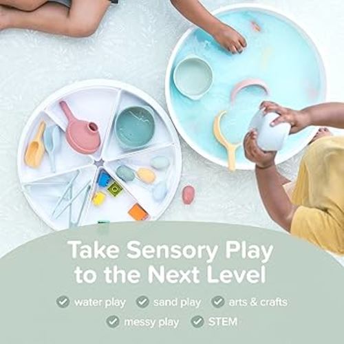 Amazon.com: Inspire My Play Explorer Bundle - Sensory Bin with Lid and Removable Storage Inserts : Toys & Games