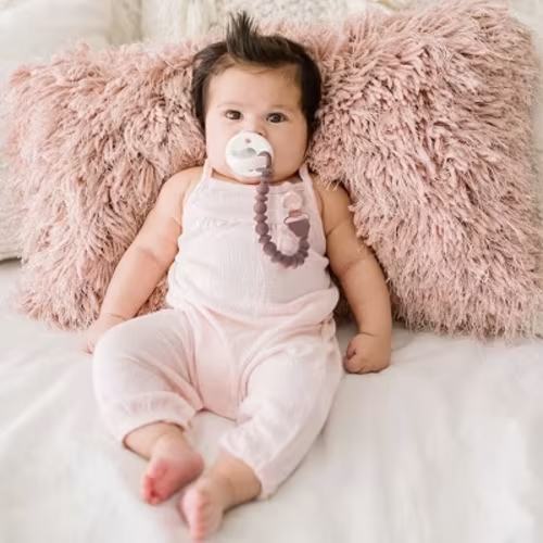 Itzy Ritzy Beaded Pacifier Clip - Universal Fit, Silicone Holder