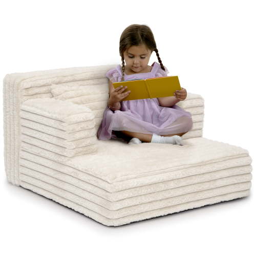Delta Children Cozee Chaise Bedtime Lounger Chair, Oatmeal