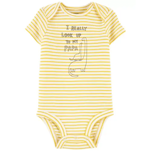 Papa Dinosaur Original Bodysuit - Yellow - 18M