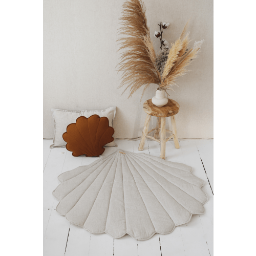 Linen “Sand” Shell Mat