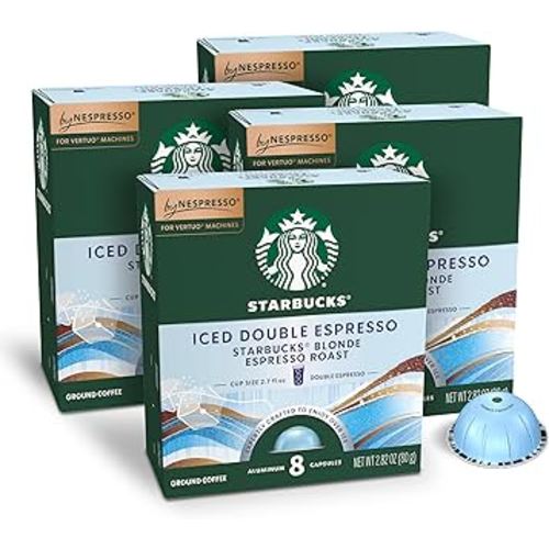 Starbucks by Nespresso Vertuo, Iced Blond Roast Coffee, 32-count Coffee Pods, Brews 2.7 oz.