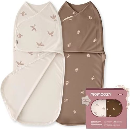 Momcozy Swaddles for Newborns, Quiet Fastener Swaddle for Infant 0-3 Months