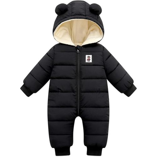 Newborn Infant Girls Boys Snowsuit Baby's Romper Jumpsuit Winter Coats Warm Down Coat Cute Padded Windproof Onesie