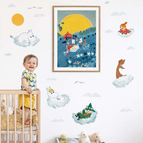 Moomins on Clouds Wall Stickers