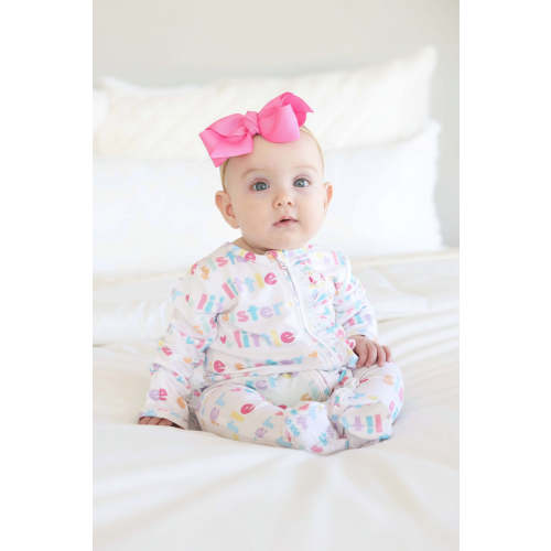 Little Sister Ruffle Zipper Footie
