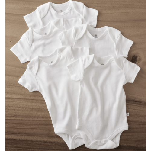 5-Pack Organic Cotton Short Sleeve Bodysuits | 0-3 months