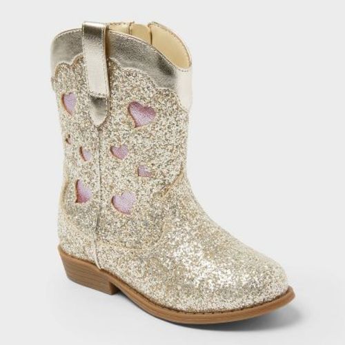 Toddler Dallas Glitter Western Boots - Cat & Jack™ Gold