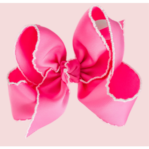 Barbie with White Moonstitch Grosgrain Bow