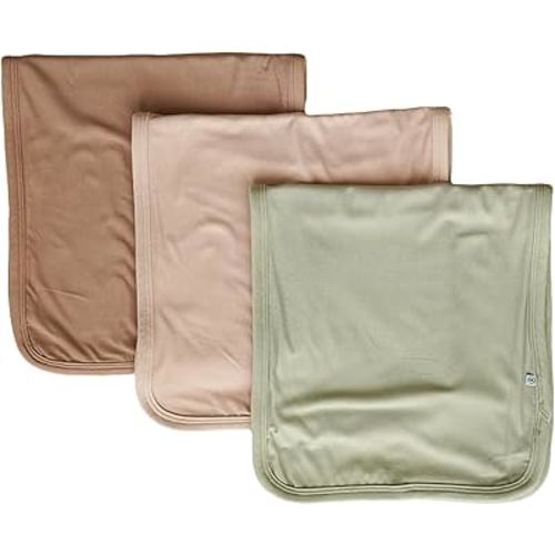 Caden Lane Premium Baby Burp Cloths, Ultra Soft & Absorbent, Gender Neutral for Newborn, Boy & Girl, Essentials for Feeding & Teething, Machine Washable, 3-Pack, Soft Neutrals