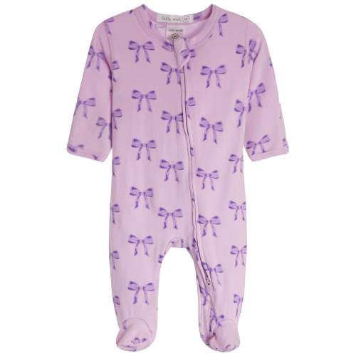 Lilac Bow Footie
