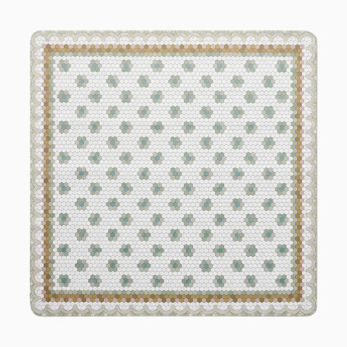 House of Noa Highchair Mat - Daisy Pine, 48X48