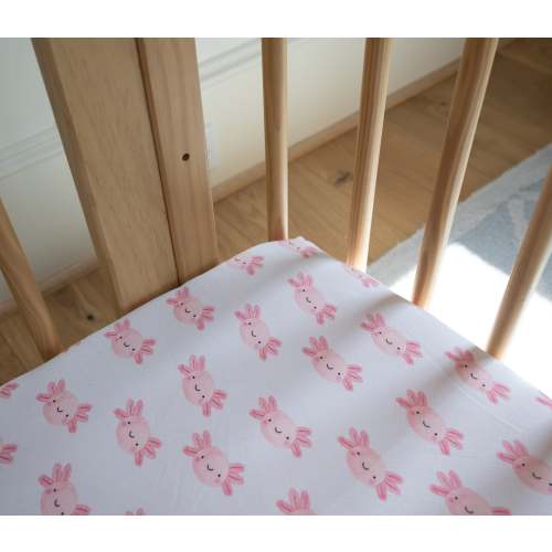 Lyocell Crib Sheet | Sally Mander Axolotl