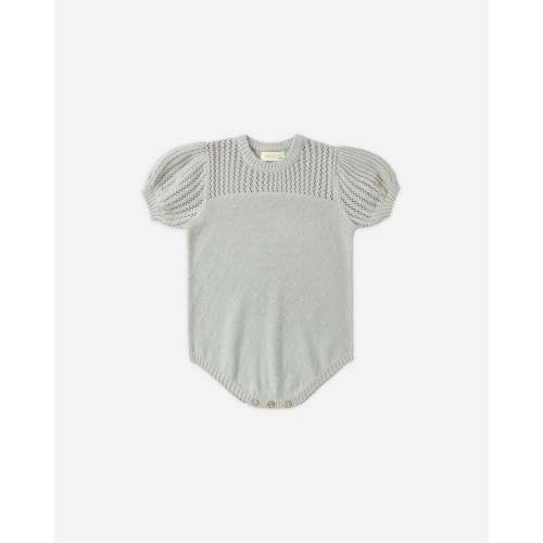 Pointelle Knit Romper Melon