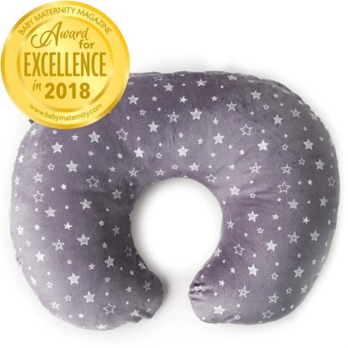 Kids N' Such Minky Nursing Pillow Cover, Best for Breastfeeding Moms, Soft Fabric Fits Snug On Infant Nursing Pillows to Aid Mothers While Breast Feeding, Nursing Pillow Slipcover, Stars