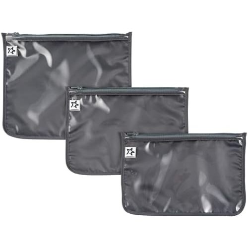 Tiny Twinkle Diaper Bag Organizing Pouches|3 Pack Mess-Proof Clear Front Travel Organizer Bags&TSA Approved Toiletry Bag Set for Baby and Mom Essentials