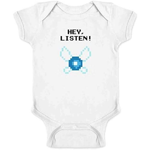Pop Threads Hey Listen! Navi Video Gaming Gamer Funny Infant Baby Boy Girl Bodysuit