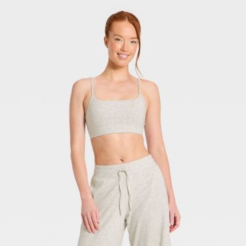 Women's Cotton Balance Light Support Sports Bra - All In Motion™ Heather Gray M